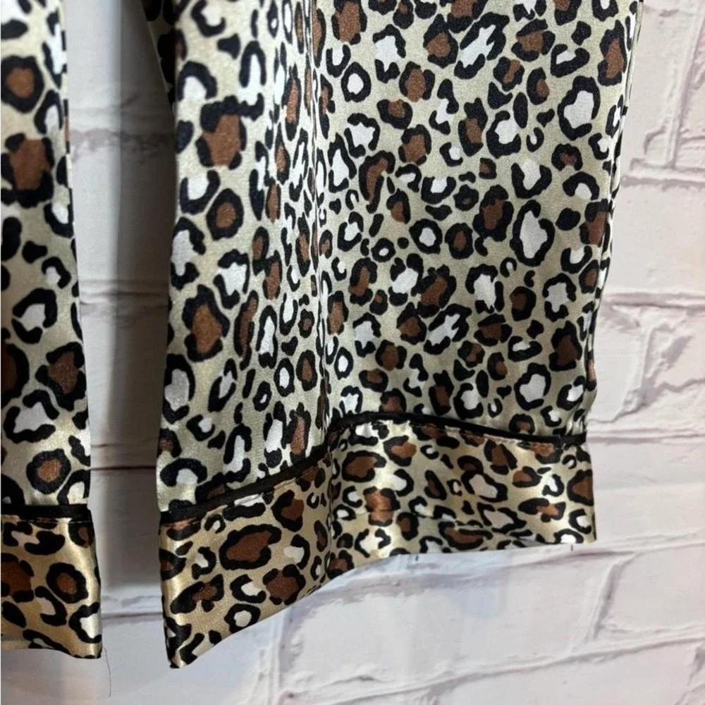 GILLIGAN & O'MALLEY ANIMAL PRINT SILKY PAJAMA PANTS - Picture 5 of 6